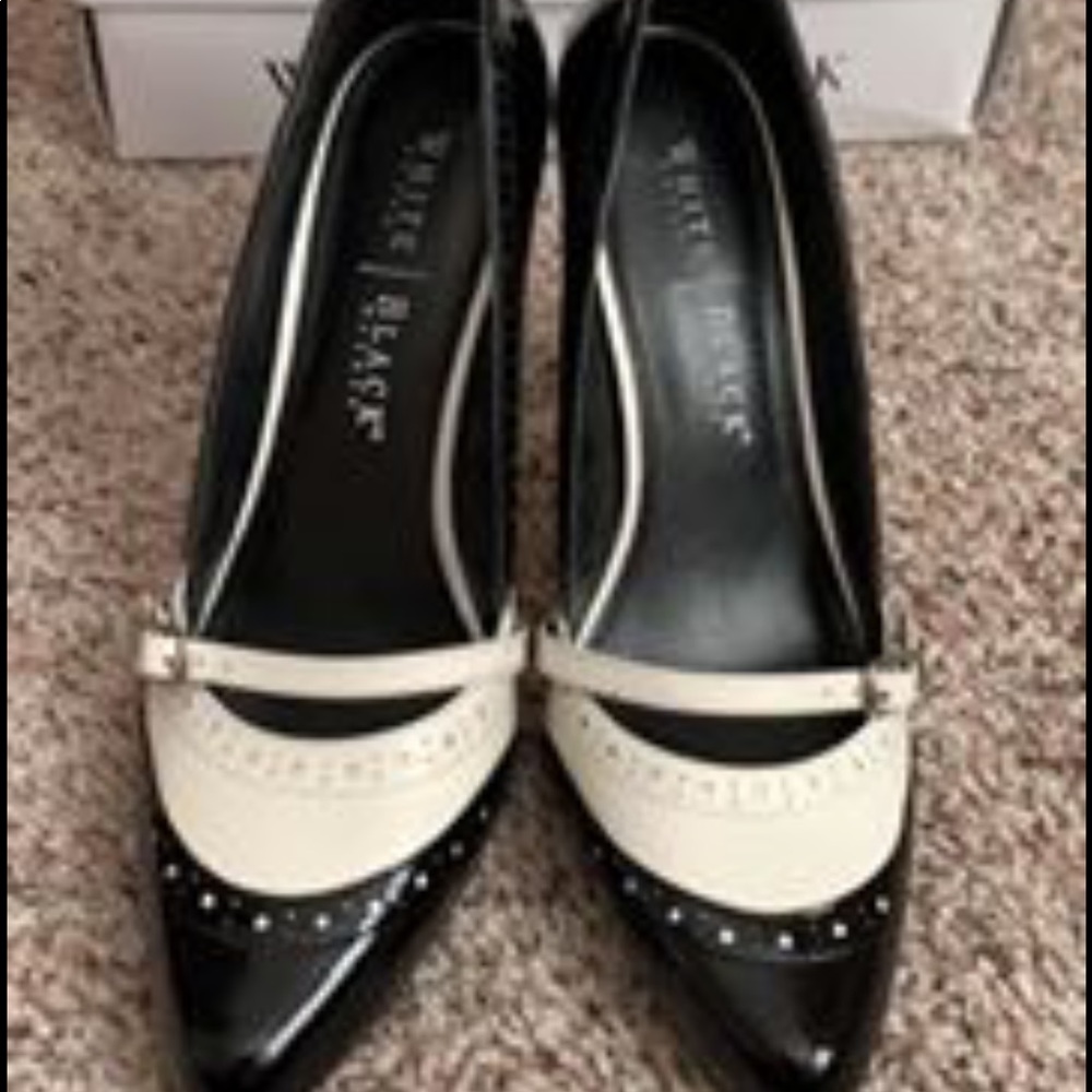 WHBM Spectator Pumps (size 8.5) - Black & White